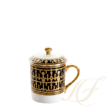 Кружка с крышкой 0,27л коллекции Tiara Noir Or бренда Haviland