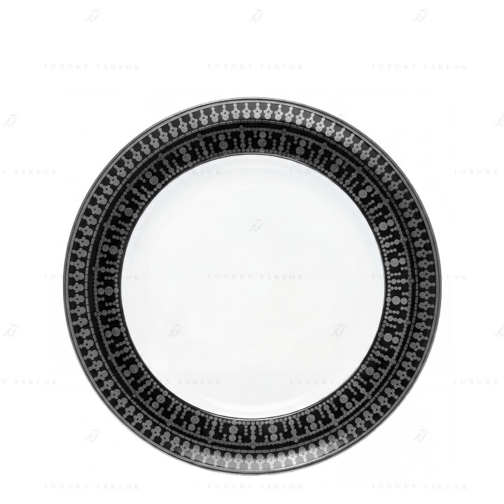 Тарелка тортовая 31,5см коллекции Tiara Noir Platin бренда Haviland
