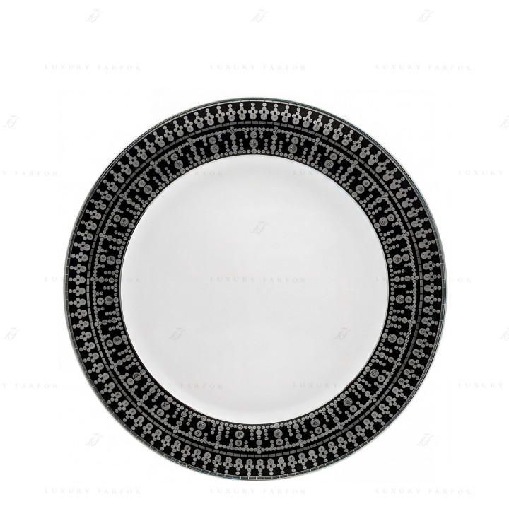 Тарелка подстановочная 31,5см коллекции Tiara Noir Platin бренда Haviland