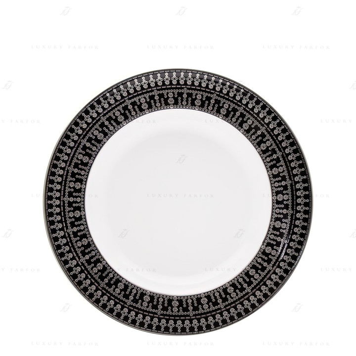 Тарелка глубокая 31,5см коллекции Tiara Noir Platin бренда Haviland
