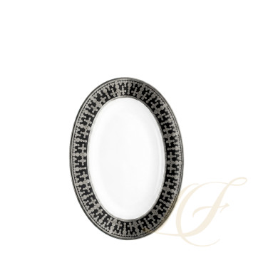 Блюдо для гарнира 23х16,5см коллекции Tiara Noir Platin бренда Haviland