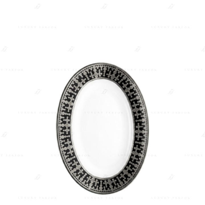 Блюдо для гарнира 23х16,5см коллекции Tiara Noir Platin бренда Haviland