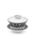 Чашка чайная с блюдцем и крышкой 0,13л коллекции Tiara Noir Platin бренда Haviland