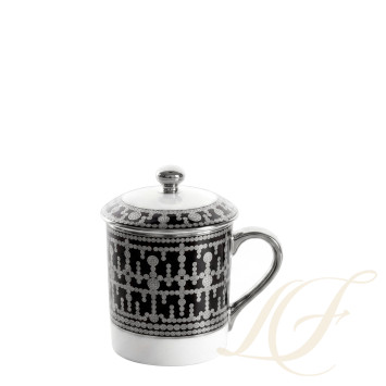 Кружка с крышкой 0,27л коллекции Tiara Noir Platin бренда Haviland