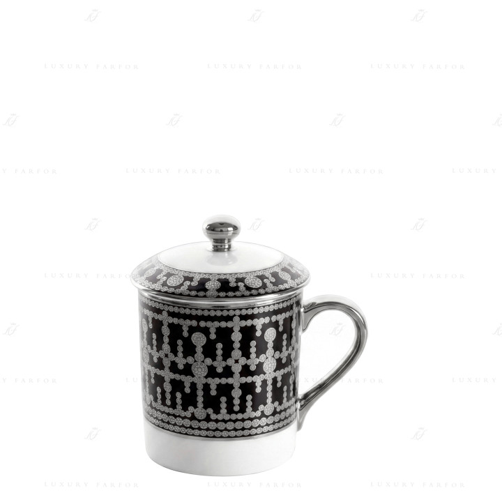 Кружка с крышкой 0,27л коллекции Tiara Noir Platin бренда Haviland