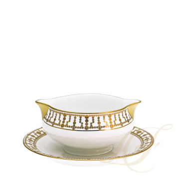 Соусник с подставкой 0,3л коллекции Tiara Or бренда Haviland