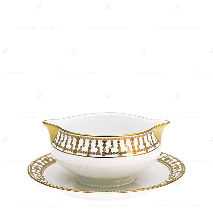 Соусник с подставкой 0,3л коллекции Tiara Or бренда Haviland