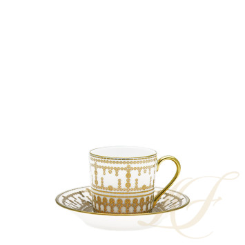 Чашка кофейная с блюдцем 0,075л коллекции Tiara Or бренда Haviland