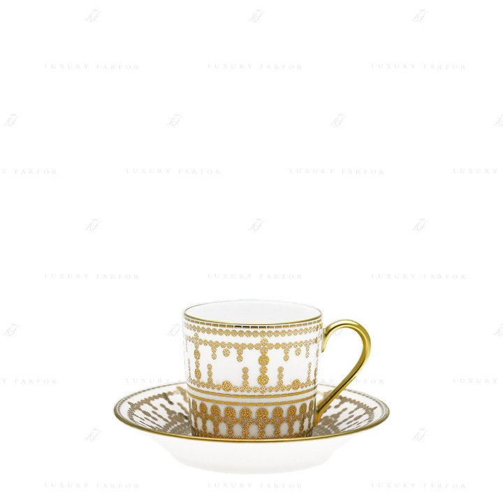 Чашка кофейная с блюдцем 0,075л коллекции Tiara Or бренда Haviland