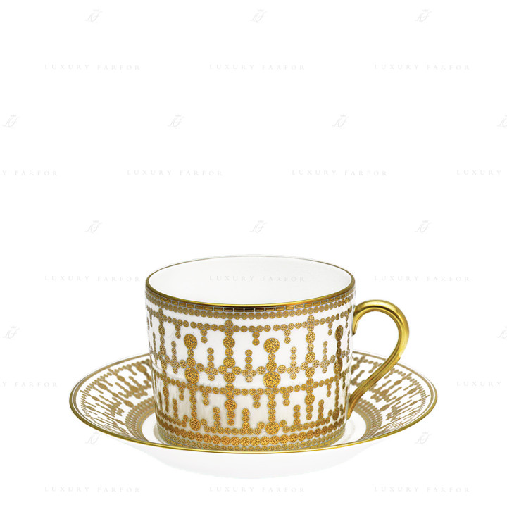 Чашка для завтрака с блюдцем 0,3л коллекции Tiara Or бренда Haviland
