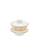Чашка чайная с блюдцем и крышкой 0,13л коллекции Tiara Or бренда Haviland