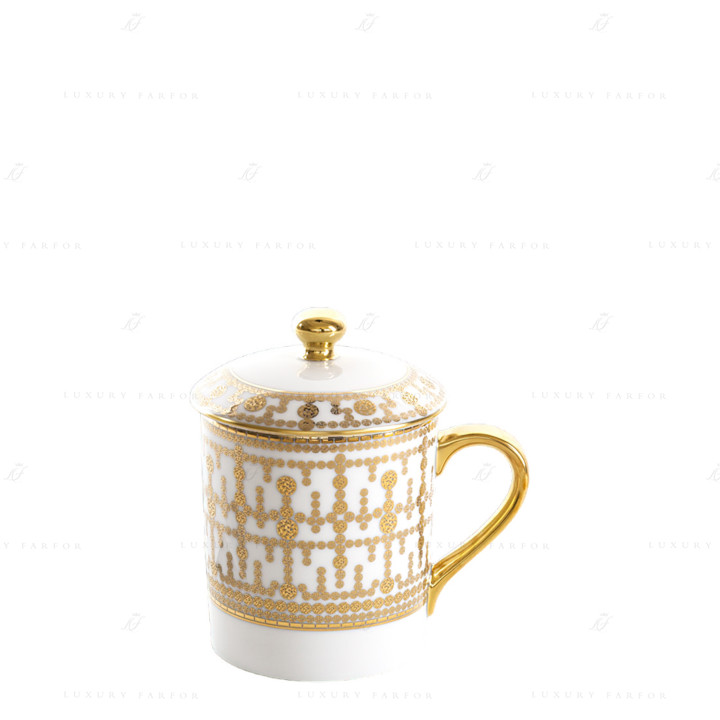 Кружка с крышкой 0,27л коллекции Tiara Or бренда Haviland