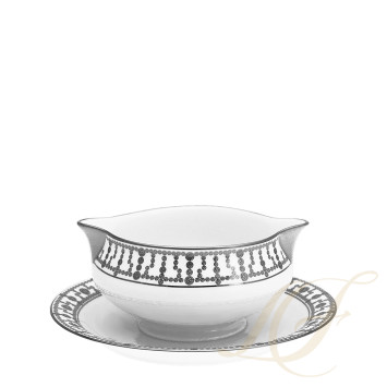 Соусник с подставкой 0,3л коллекции Tiara Platin бренда Haviland