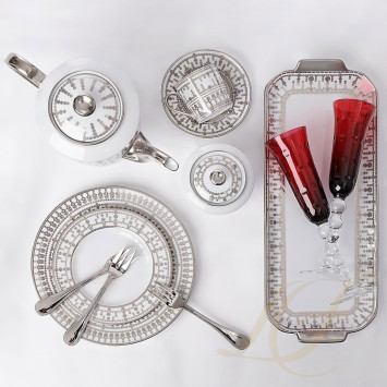 Чашка кофейная с блюдцем 0,075л коллекции Tiara Platin бренда Haviland