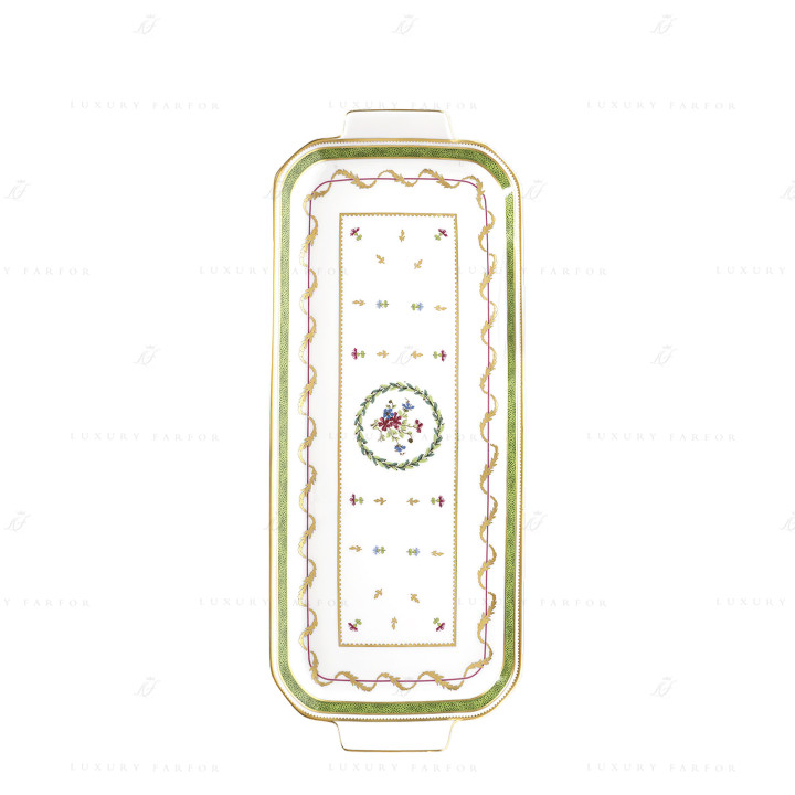 Блюдо для пирога 39х15,5см коллекции Vieux Paris Vert бренда Haviland