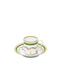 Чашка кофейная с блюдцем 0,08л коллекции Vieux Paris Vert бренда Haviland