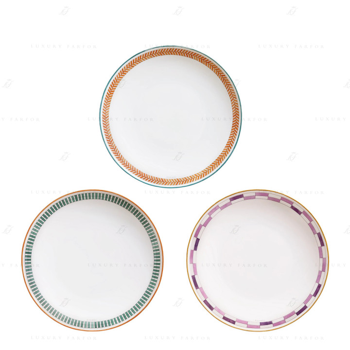 Тарелка закусочная 21см, 3шт. коллекции Contrepoint бренда Hermes