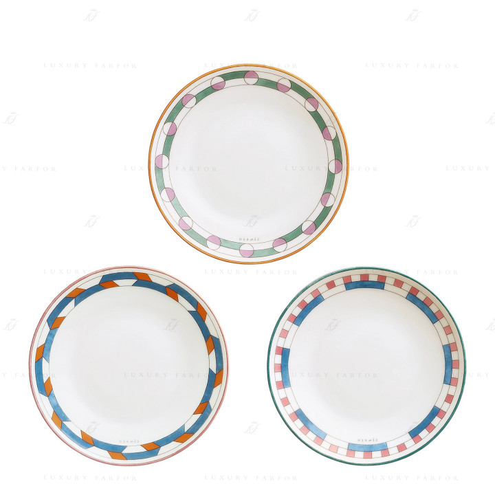Тарелка десертная 14см, 3шт. коллекции Contrepoint бренда Hermes