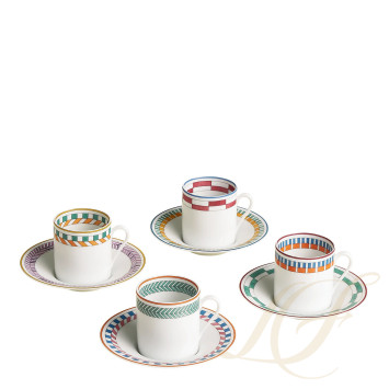 Чашка кофейная с блюдцем 90мл, 4шт. бренда Hermes