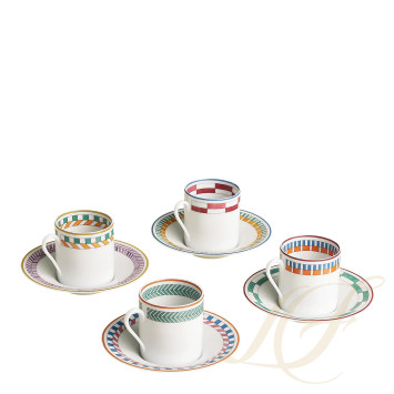 Чашка кофейная с блюдцем 90мл, 4шт. бренда Hermes