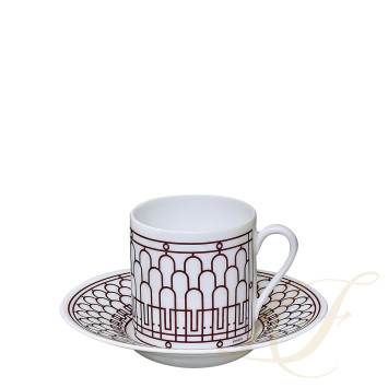 Чашка кофейная с блюдцем 90мл бренда Hermes