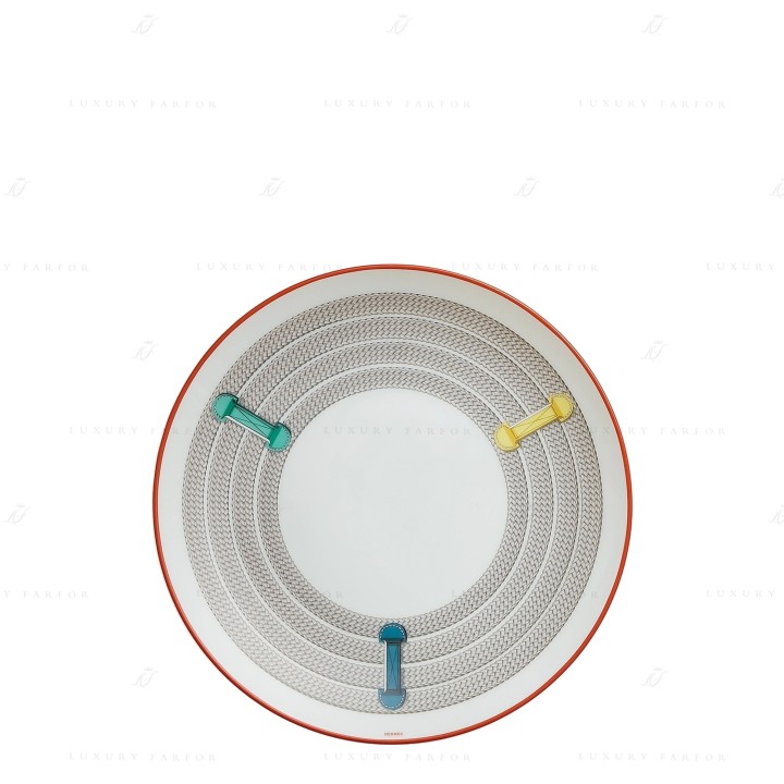 Тарелка закусочная 21см коллекции Tressages Equestres бренда Hermes