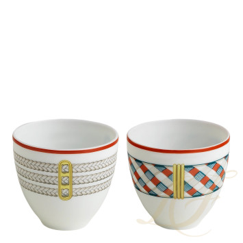 Набор из 2 стаканов 90мл коллекции Tressages Equestres бренда Hermes