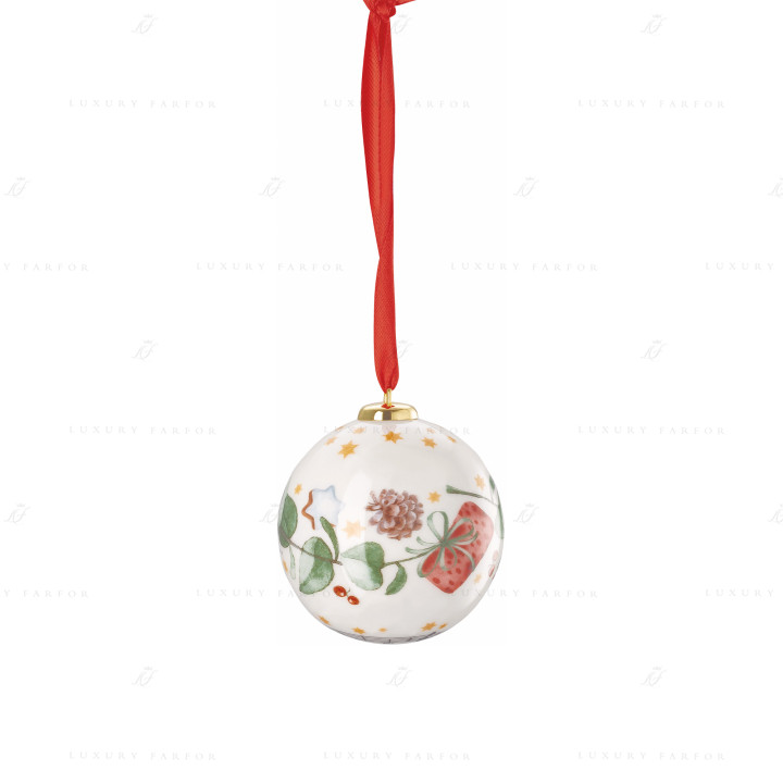 Фарфоровый шар 6см коллекции Weihnachtslieder (Лимитированная серия) бренда Hutschenreuther