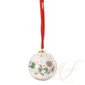 Фарфоровый шар 6см коллекции Weihnachtslieder (Лимитированная серия) бренда Hutschenreuther