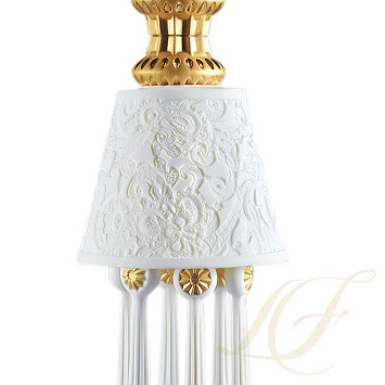 Подвесная лампа с литофаном (золотой / белый) 300 х 11см коллекции Belle de Nuit бренда Lladro