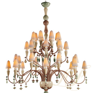 Люстра на 32 свечей (розовый / зеленый) 183 х 150см коллекции Ivy & Seed бренда Lladro