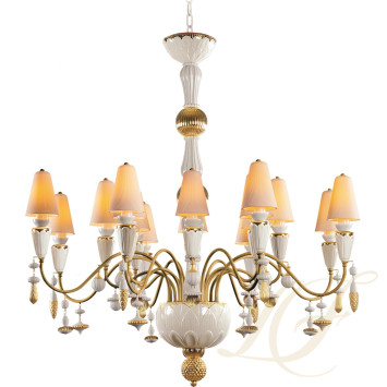 Люстра на 16 свечей (белый / золотой) 133 х 115см коллекции Ivy & Seed бренда Lladro