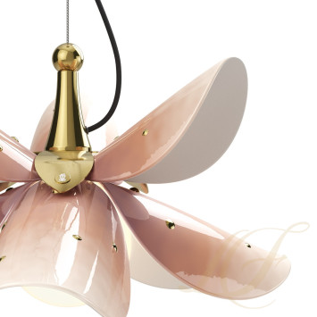 Подвесная лампа (Розовый / золотой) 7 х 5см коллекции Blossom бренда Lladro