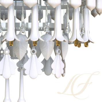 Люстра (белый / золотой) 74 х 150см коллекции Seasons 