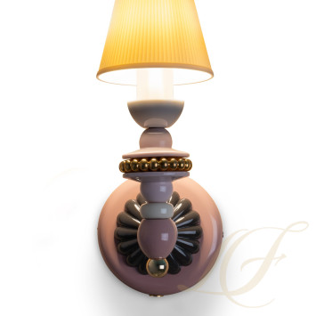 Бра, настенный светильник (Розовый / Золотой) 24 х 12см коллекции Firefly  бренда Lladro