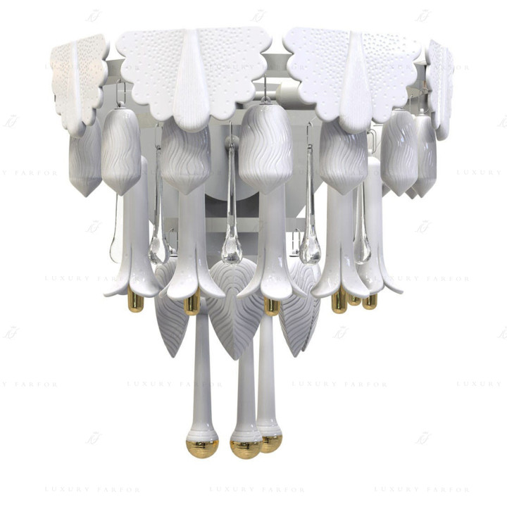 Бра, настенный светильник (Белый / золотой) 41 х 41см коллекции Seasons 