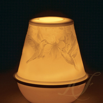 Подсвечник-литофан с перезаряжаемой светодиодной лампой 