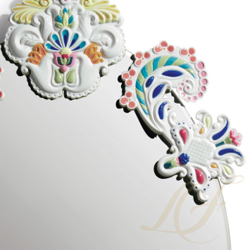 Зеркало овальное без рамки (разноцветный) 92 x 53см коллекции Mirrors (Лимитированная серия) бренда Lladro