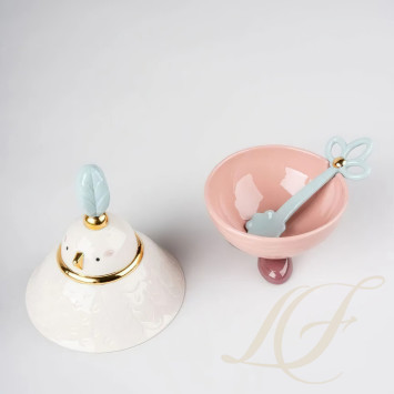 Сахарница (голубой / розовый / золотой) 21 х 17см коллекции Kawki бренда Lladro