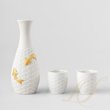 Набор для сакэ 3 предмета коллекции Koi бренда Lladro
