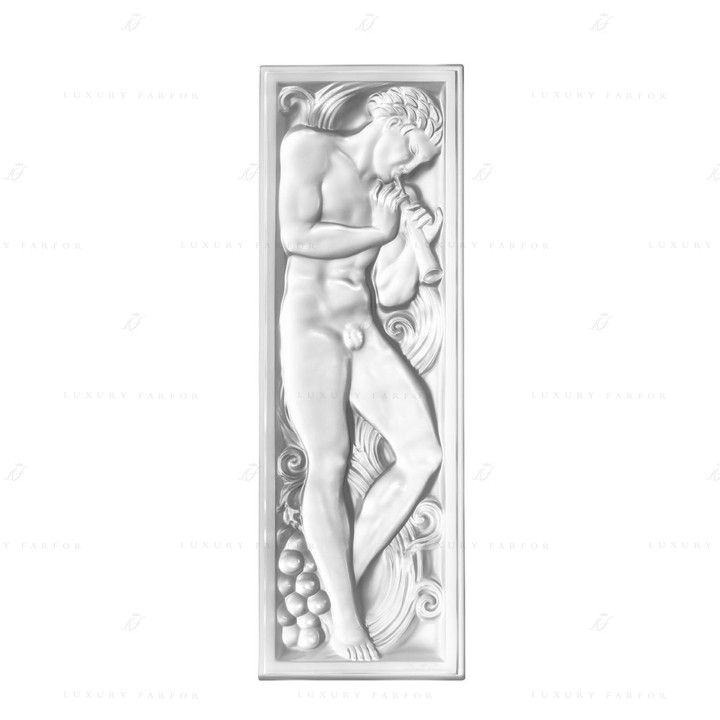 Декоративная панель зеркальная (правая сторона) 45,8x15,2см коллекции Joueur de Pipeau бренда Lalique