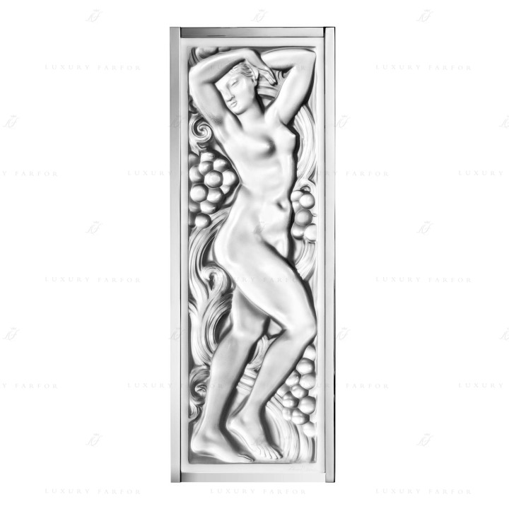 Декоративная панель зеркальная (с рамой) 91,5x32,7x4,2см коллекции Femme Bras Leves XXL бренда Lalique