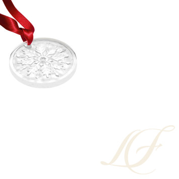Рождественский орнамент 2025 6,6см коллекции Frost бренда Lalique