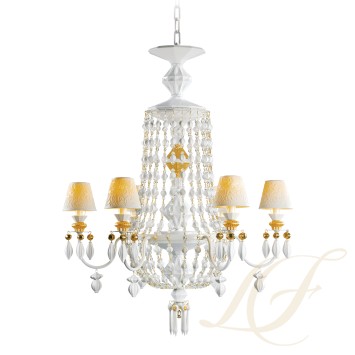 Люстра на 6 свечей (золотой / белый) 115 х 70см коллекции Winter Palace бренда Lladro