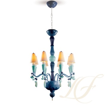 Люстра на 8 свечей (синий) 123 х 70см коллекции Ivy & Seed бренда Lladro