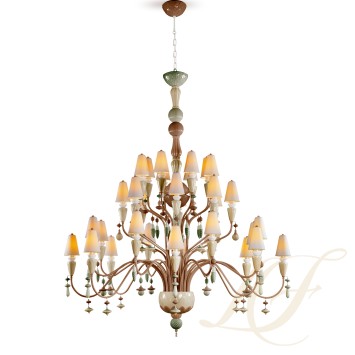 Люстра на 32 свечей (розовый / зеленый) 183 х 150см коллекции Ivy & Seed бренда Lladro