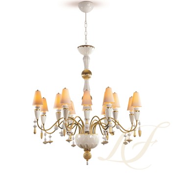 Люстра на 16 свечей (белый / золотой) 133 х 115см коллекции Ivy & Seed бренда Lladro