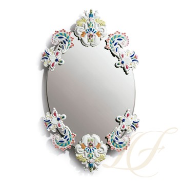 Зеркало овальное без рамки (разноцветный) 92 x 53см коллекции Mirrors (Лимитированная серия) бренда Lladro