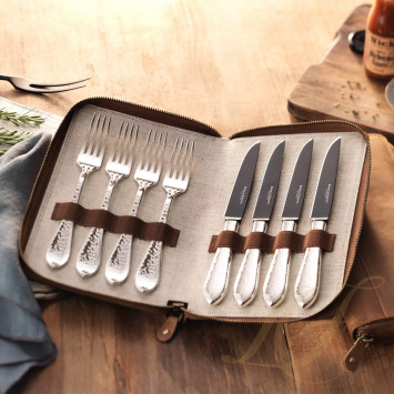 Набор для барбекю из 8 предметов коллекции Martelé Frozen Black 