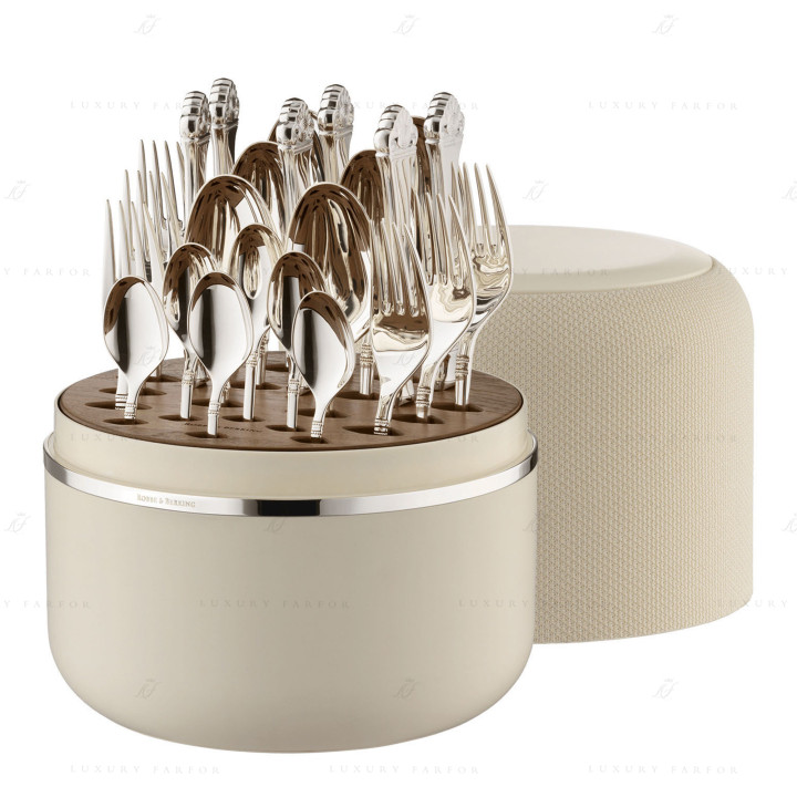 Набор столовых приборов на 6 персон, 24 предметов коллекции The Box Creme 